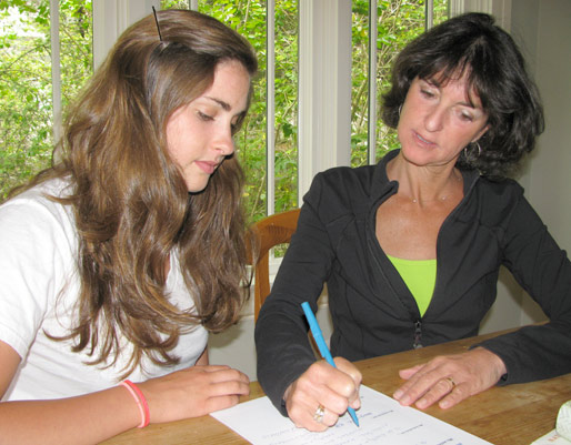 Susan Helmrich coaching a client